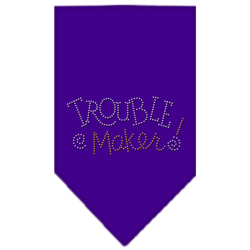 Trouble Maker Rhinestone Bandana Purple Small
